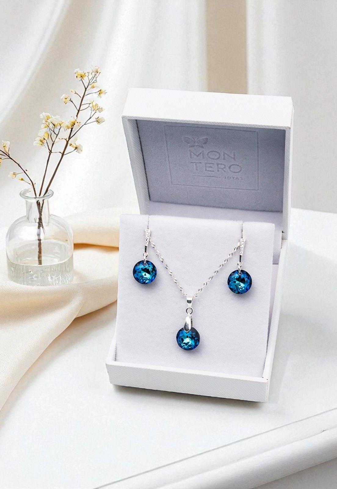 Conjunto Gracia Cristales Genuinos Bermuda Blue-3