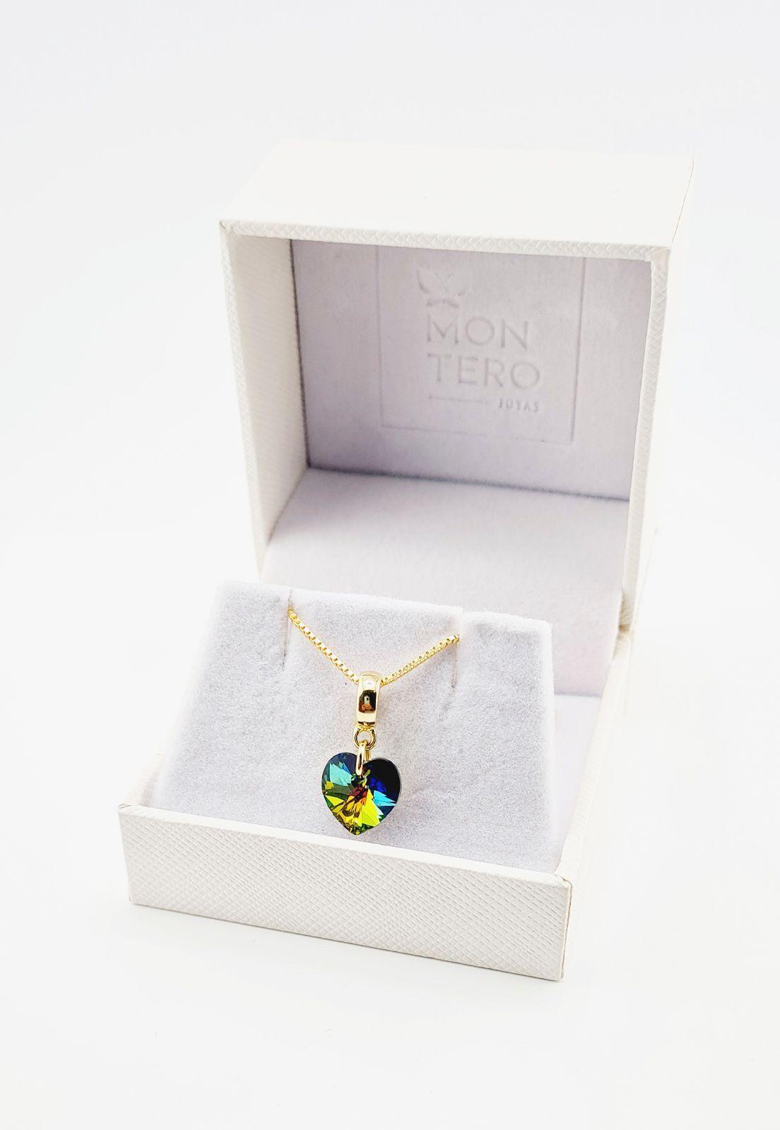 Collar Romance Gold Cristales Genuinos Vitral Medium-2