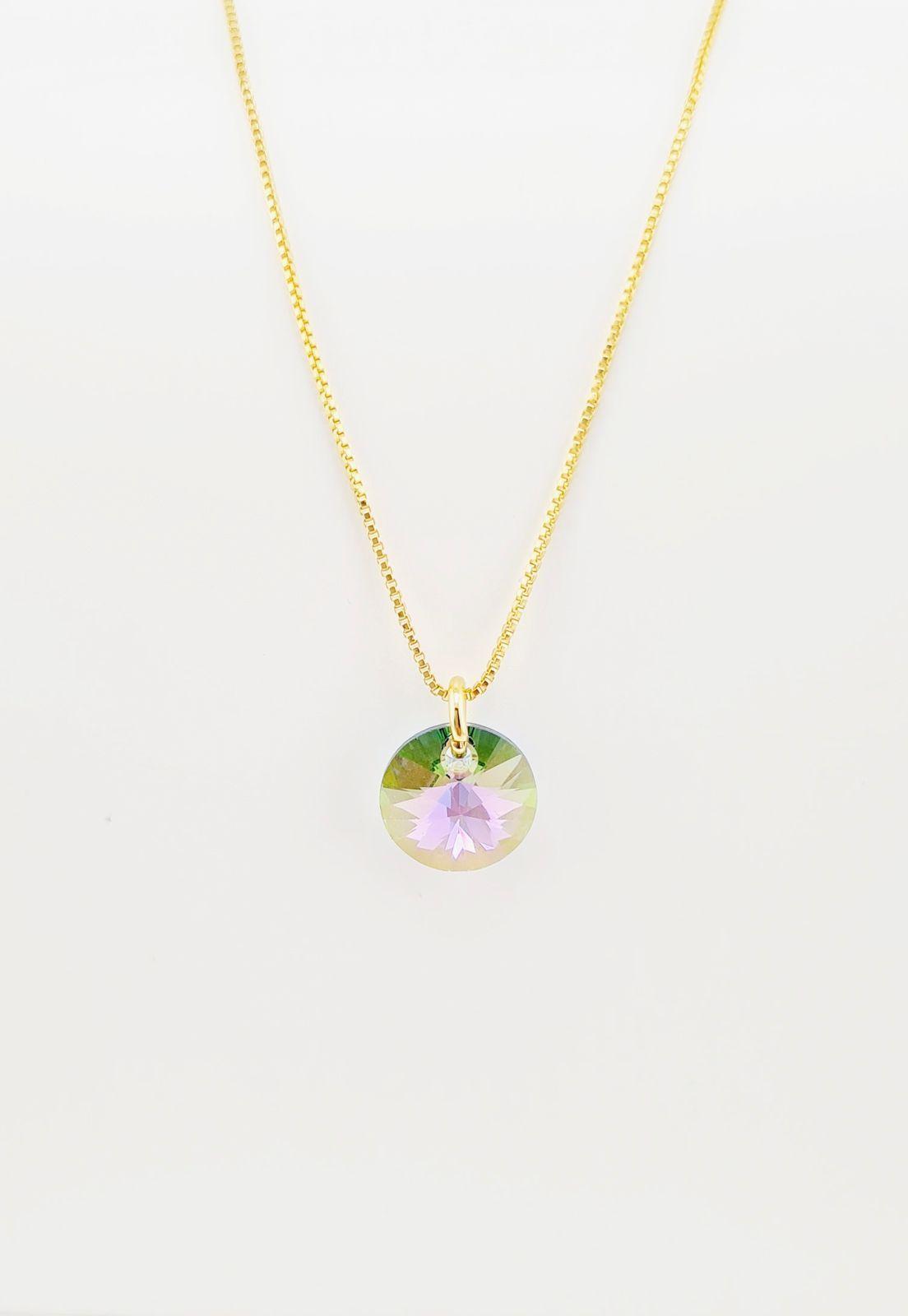 Collar Punto de Luz Gold Cristales Genuinos Paradise Shine-2