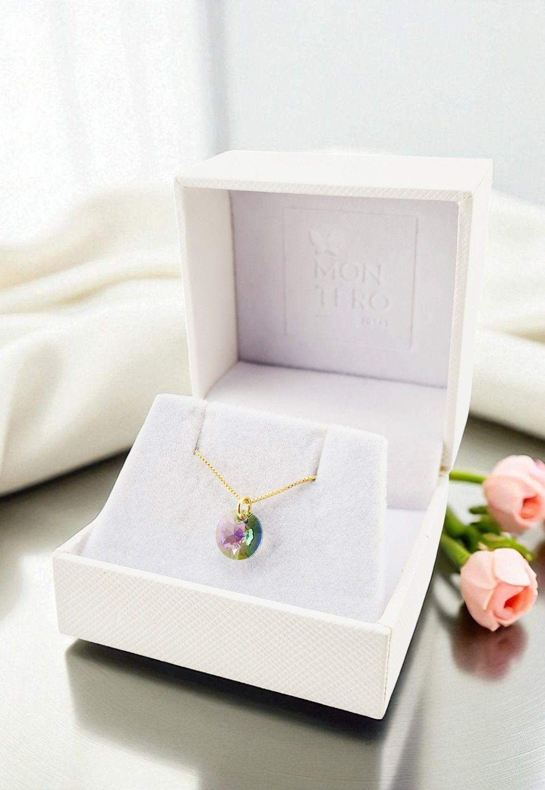 Collar Punto de Luz Gold Cristales Genuinos Paradise Shine-3