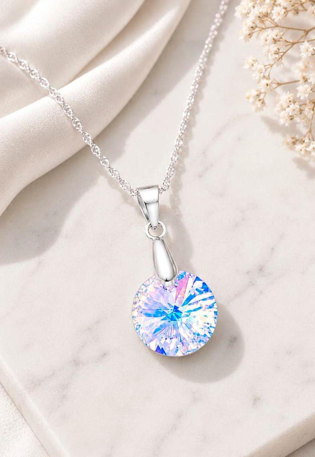 Collar Paris Plata 925 Cristal Swarovski® Aurora Boreal-4
