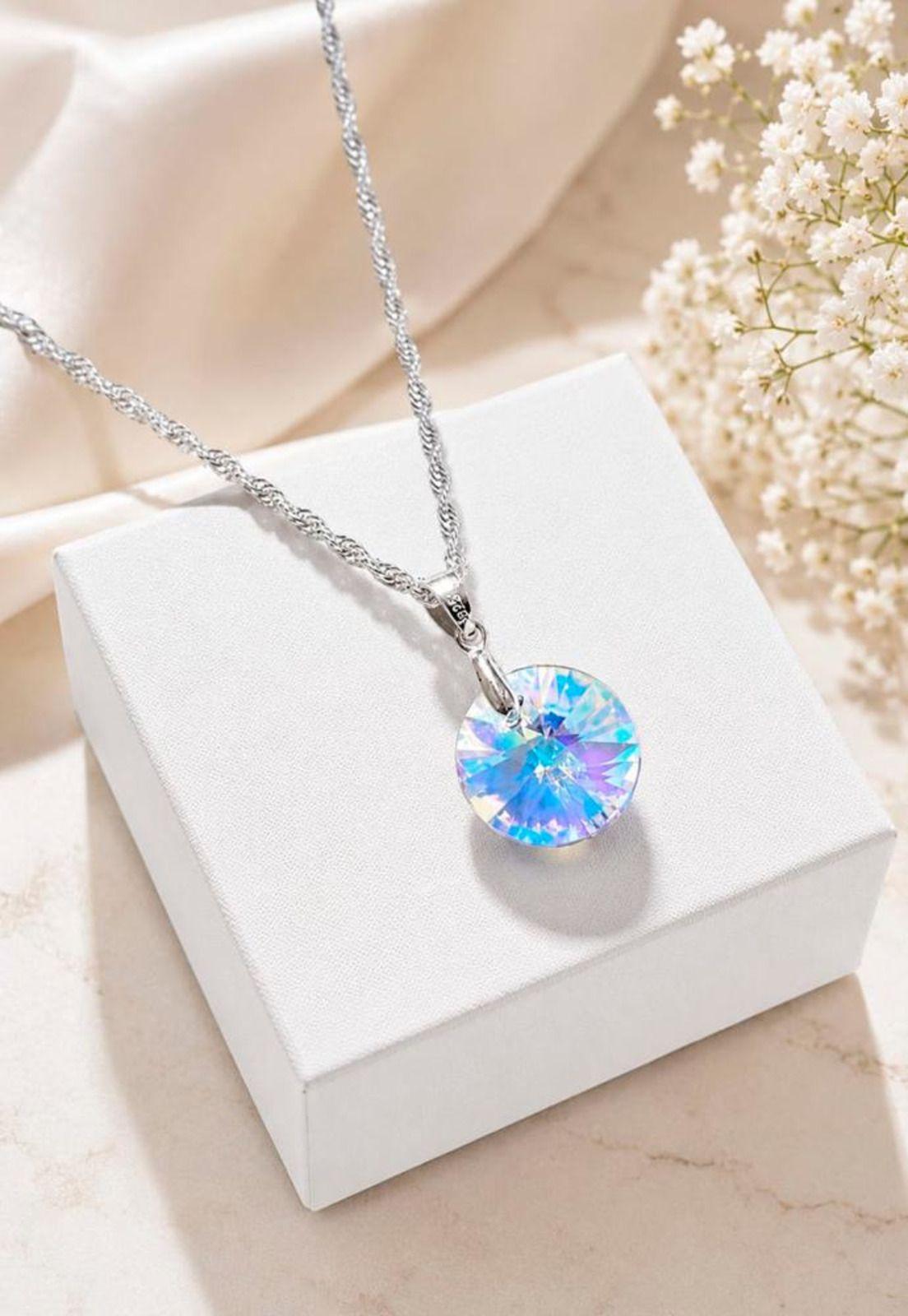Collar Paris Plata 925 Cristal Swarovski® Aurora Boreal-6