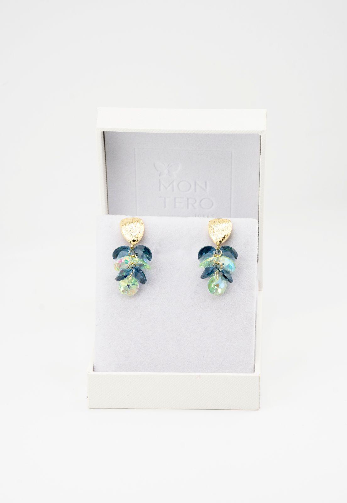 Aros Paula Gold Baño de Oro y Cristales Mont Blend-3
