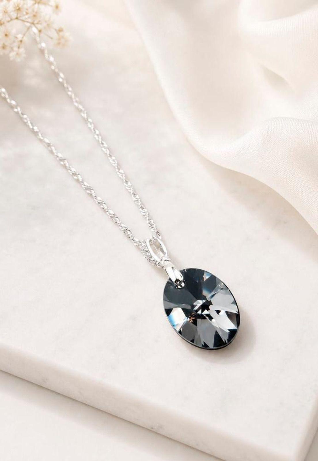Collar Gran Praga Plata 925 Cristal Swarovski® Silver Night-1