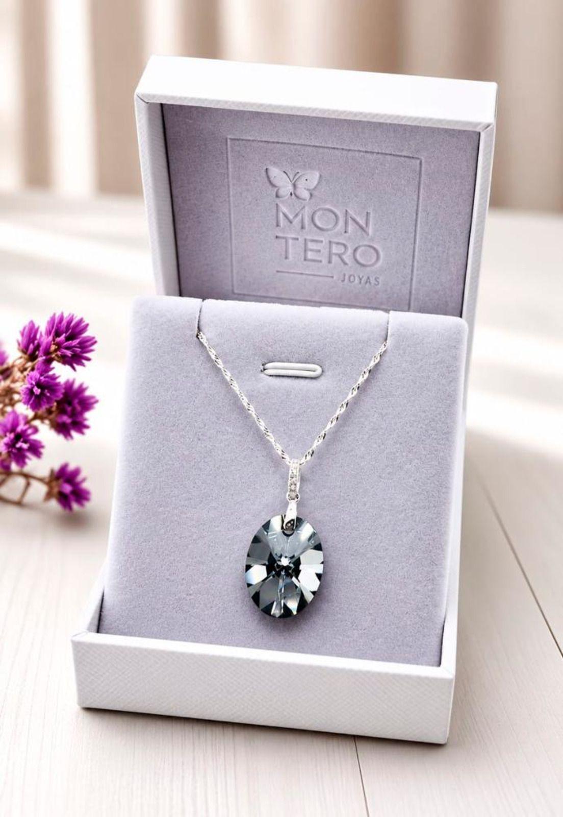 Collar Gran Praga Plata 925 Cristal Swarovski® Silver Night-2