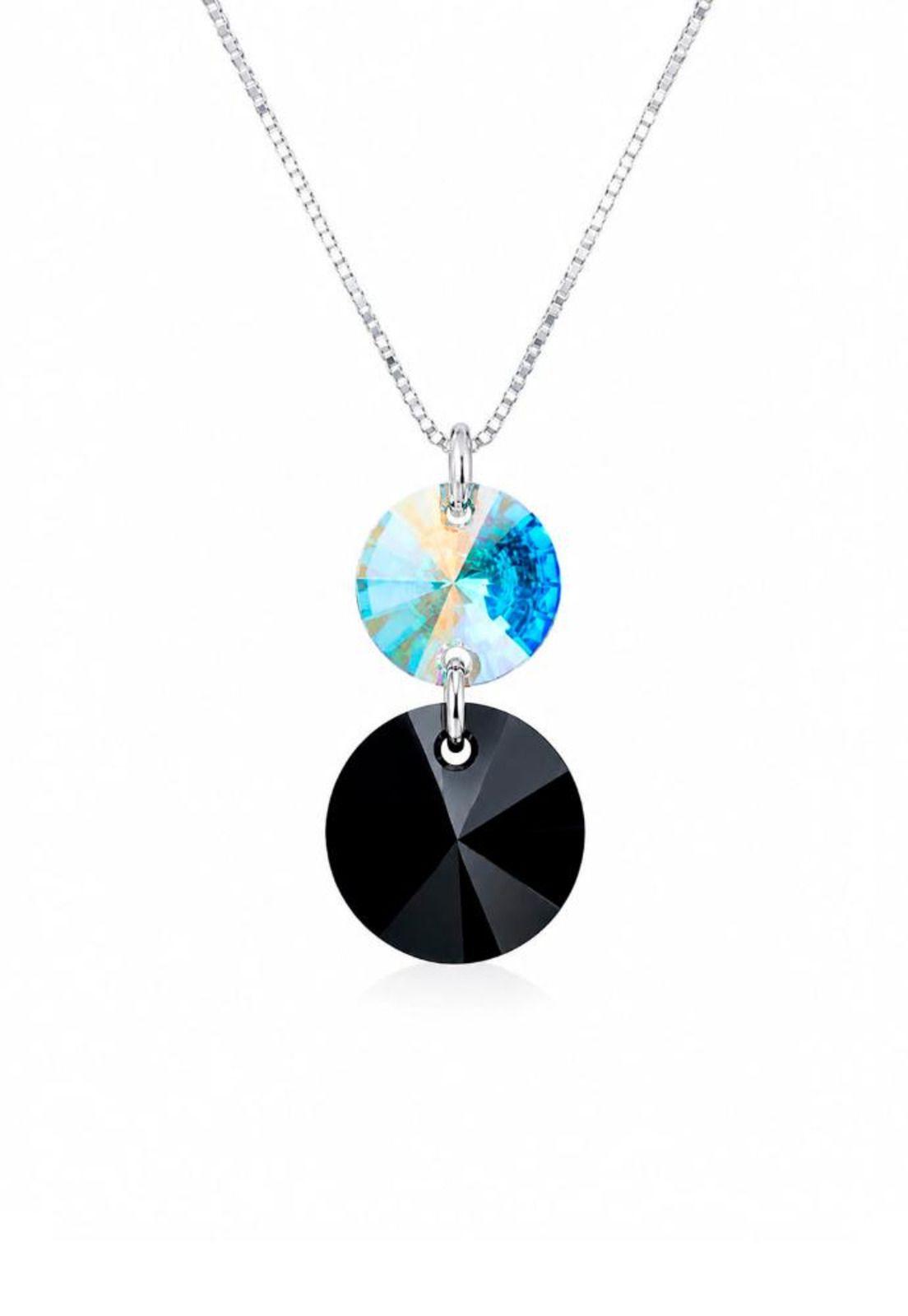Collar Lourdes Plata 925 Cristal Swarovski® Jet-7