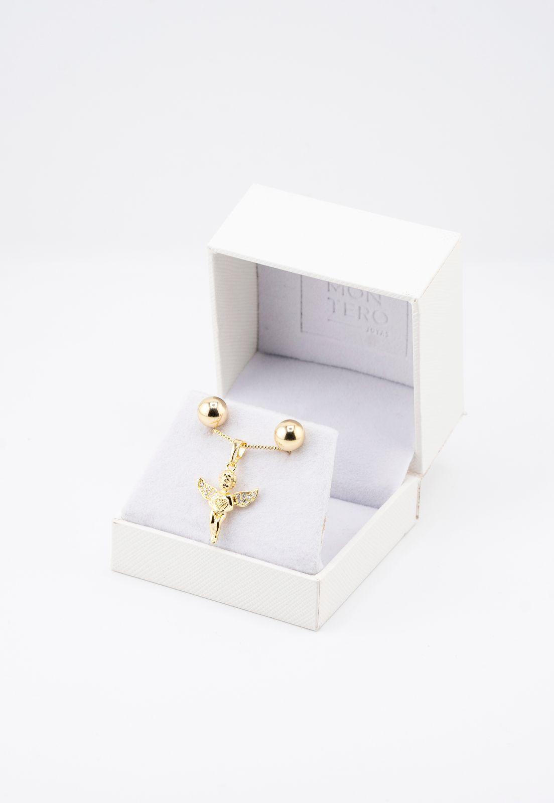 Conjunto Angel Baño de Oro Con Micro Circones-2