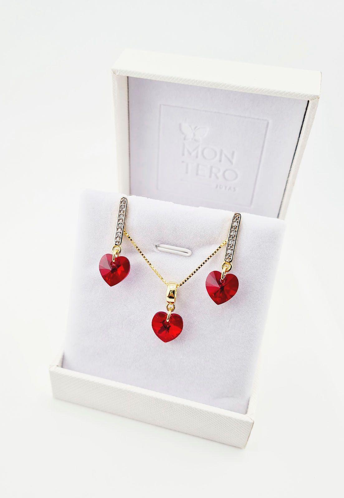 Conjunto Romance Gold Cristales Genuinos Siam Shimmer-4