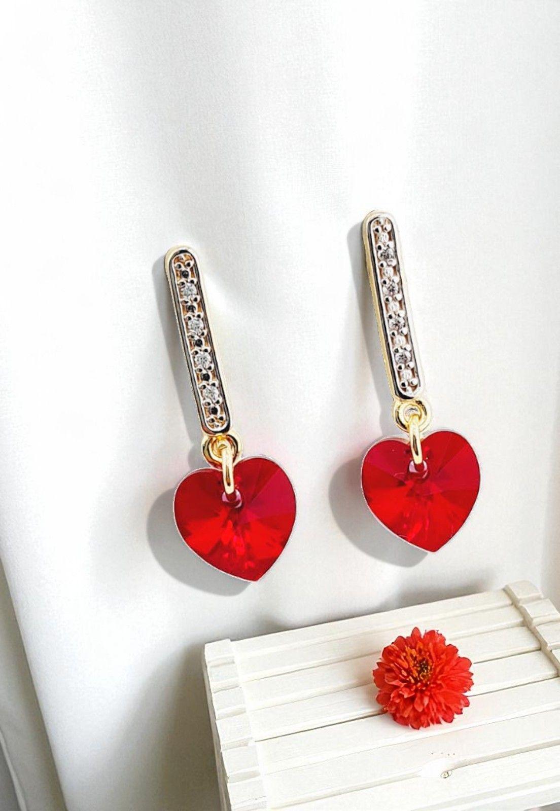 Conjunto Romance Gold 24K Cristal Genuino Siam -3