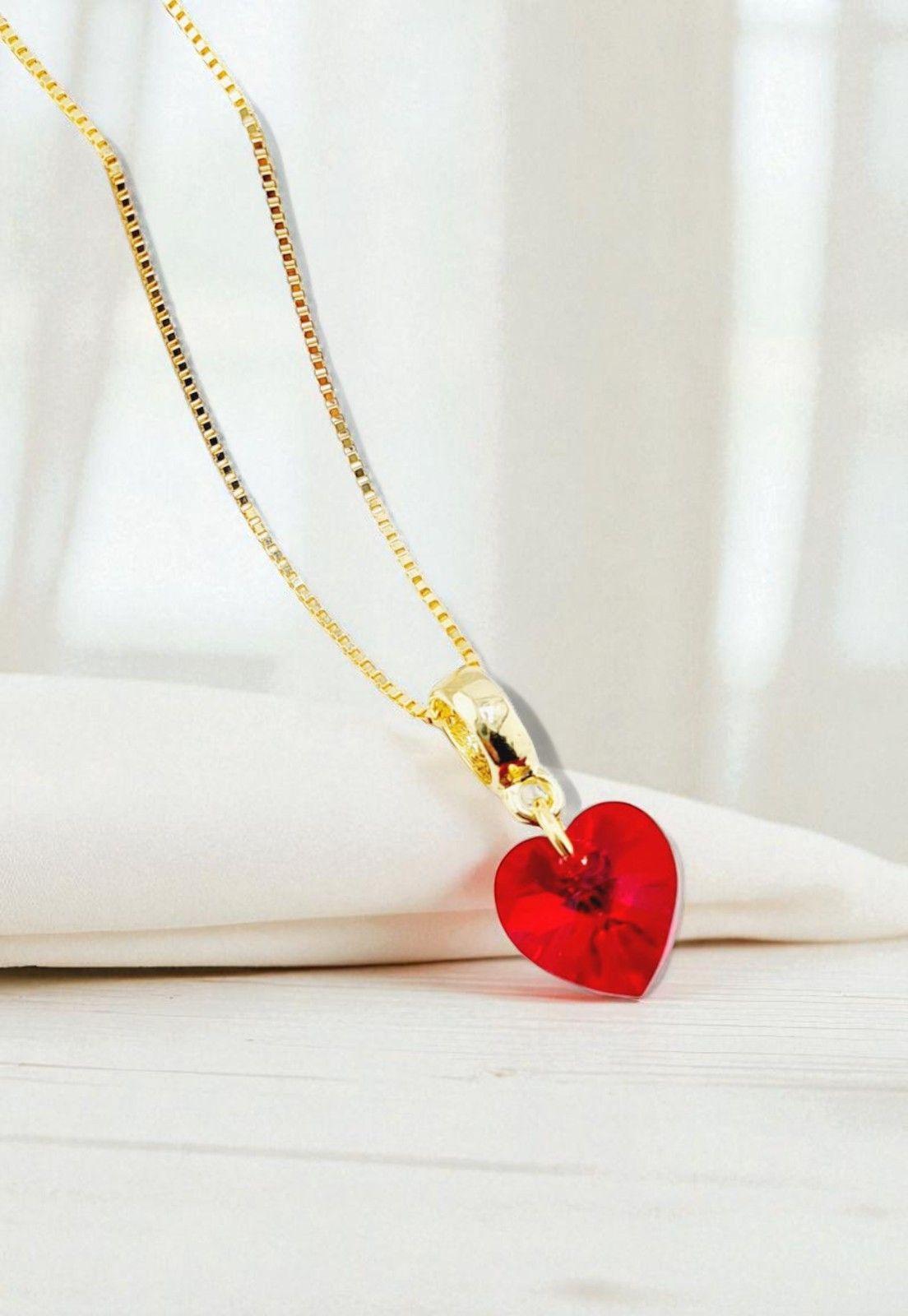 Conjunto Romance Gold 24K Cristal Genuino Siam -5
