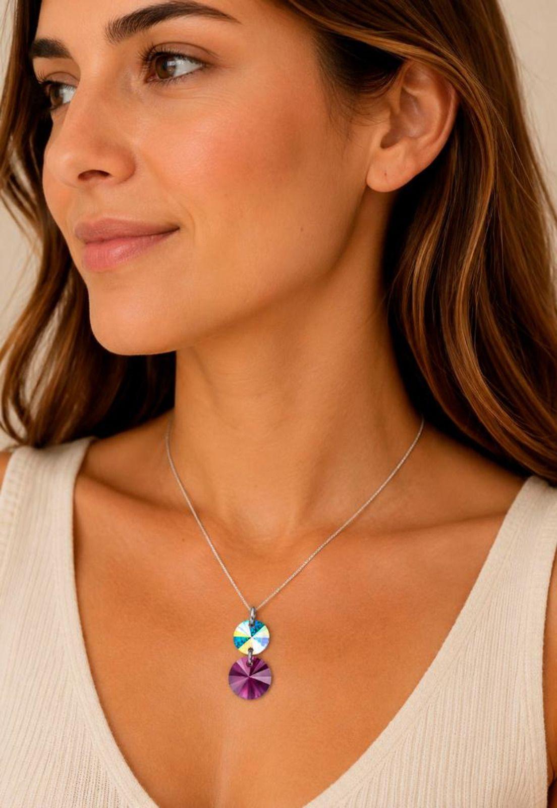Collar Lourdes Plata 925 Cristal Swarovski® Amethyst-2