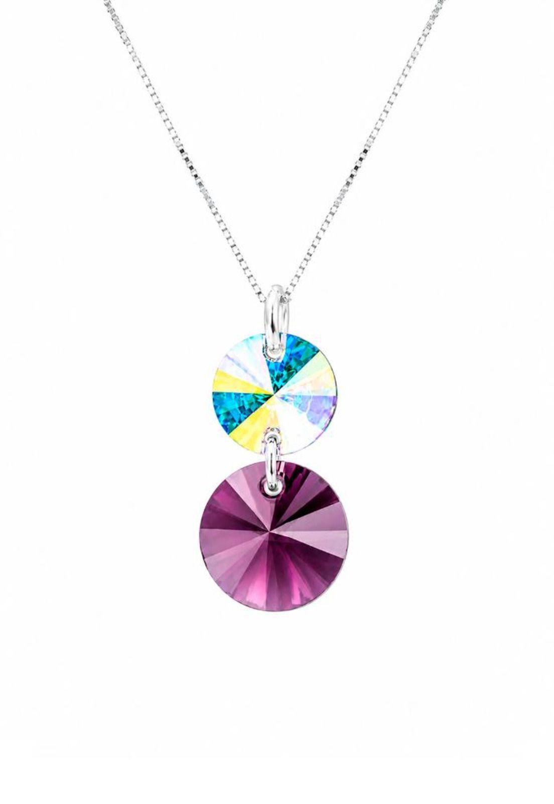Collar Lourdes Plata 925 Cristal Swarovski® Amethyst-6