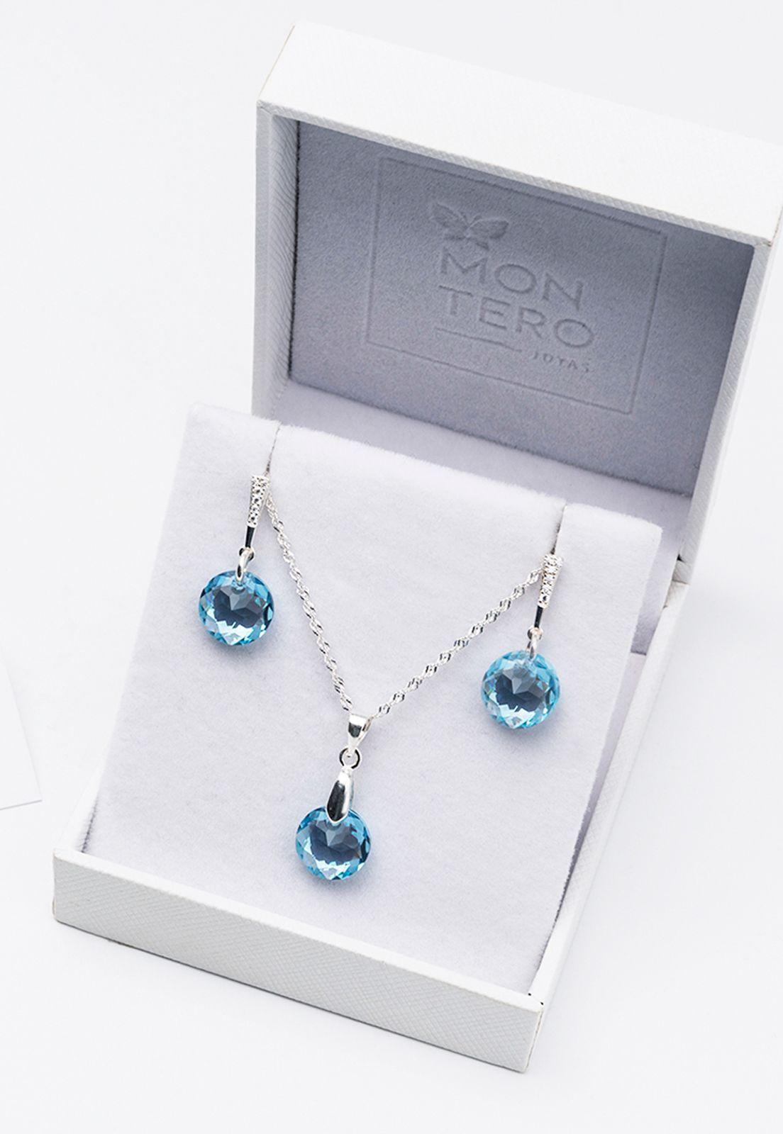 Conjunto Gracia Cristales Genuinos Aquamarine-2