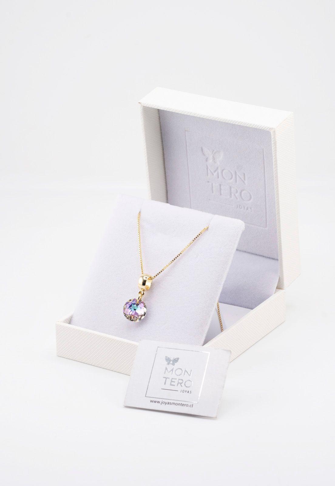 Collar Bali Gold Cristal Genuino Vitral Light-2