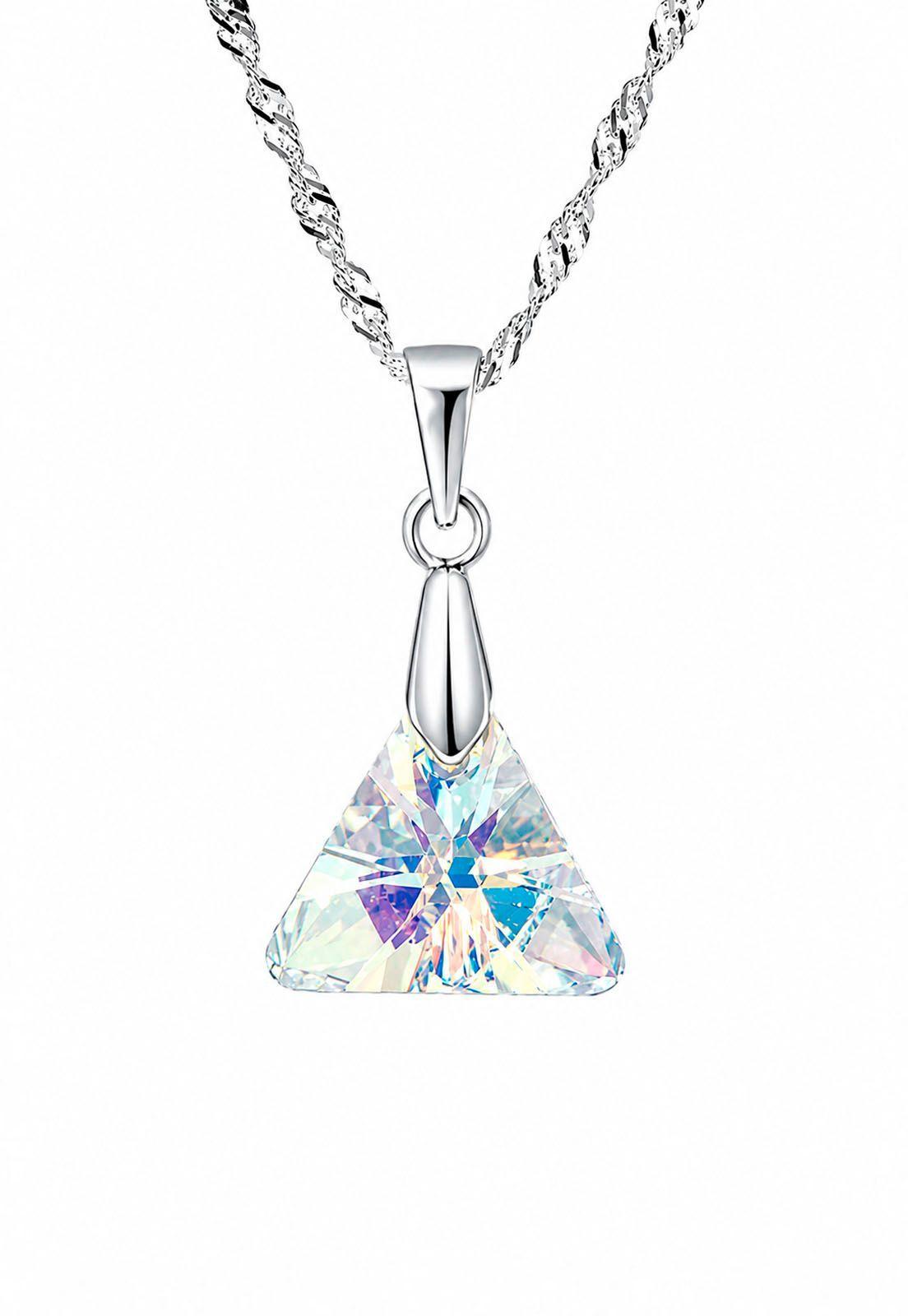 Collar Trinidad Plata 925 Cristal Swarovski®  Aurora Boreal-0