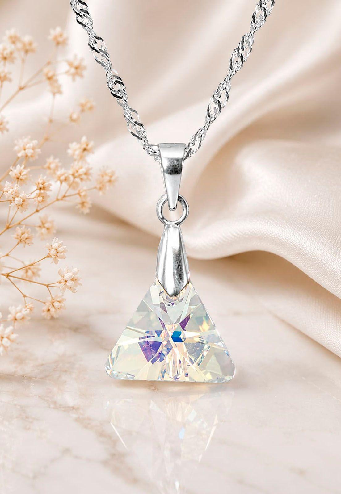 Collar Trinidad Plata 925 Cristal Swarovski®  Aurora Boreal-4