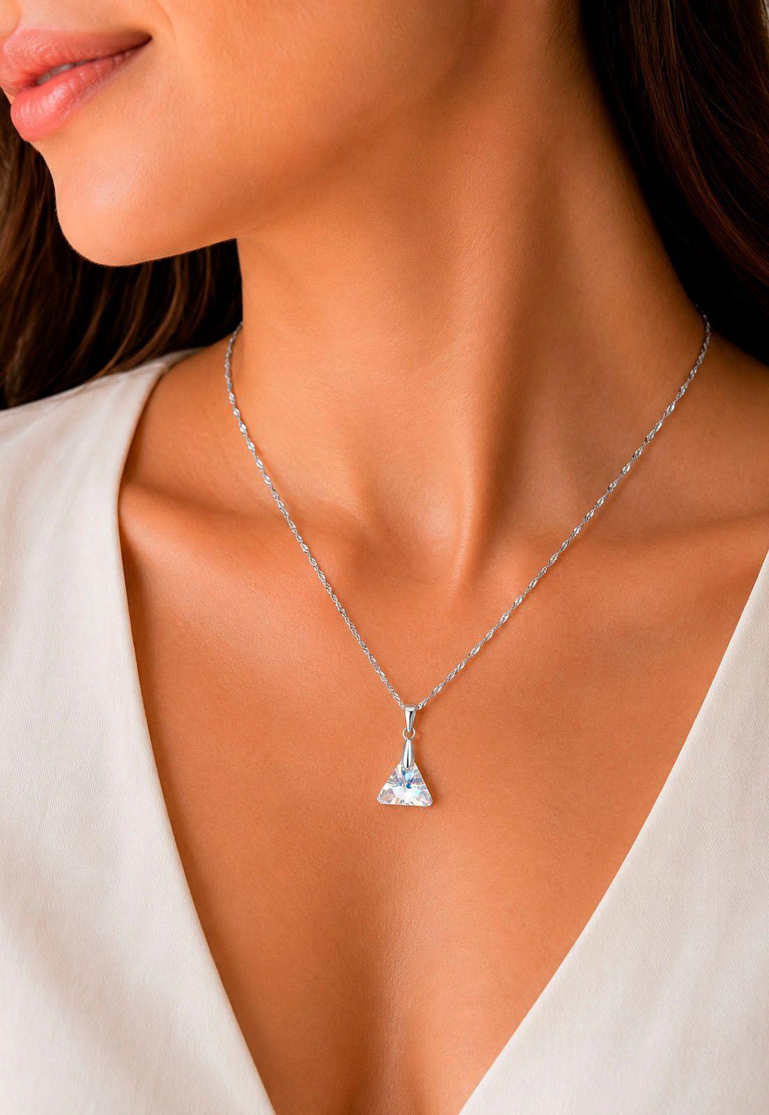 Collar Trinidad Plata 925 Cristal Swarovski®  Aurora Boreal-5