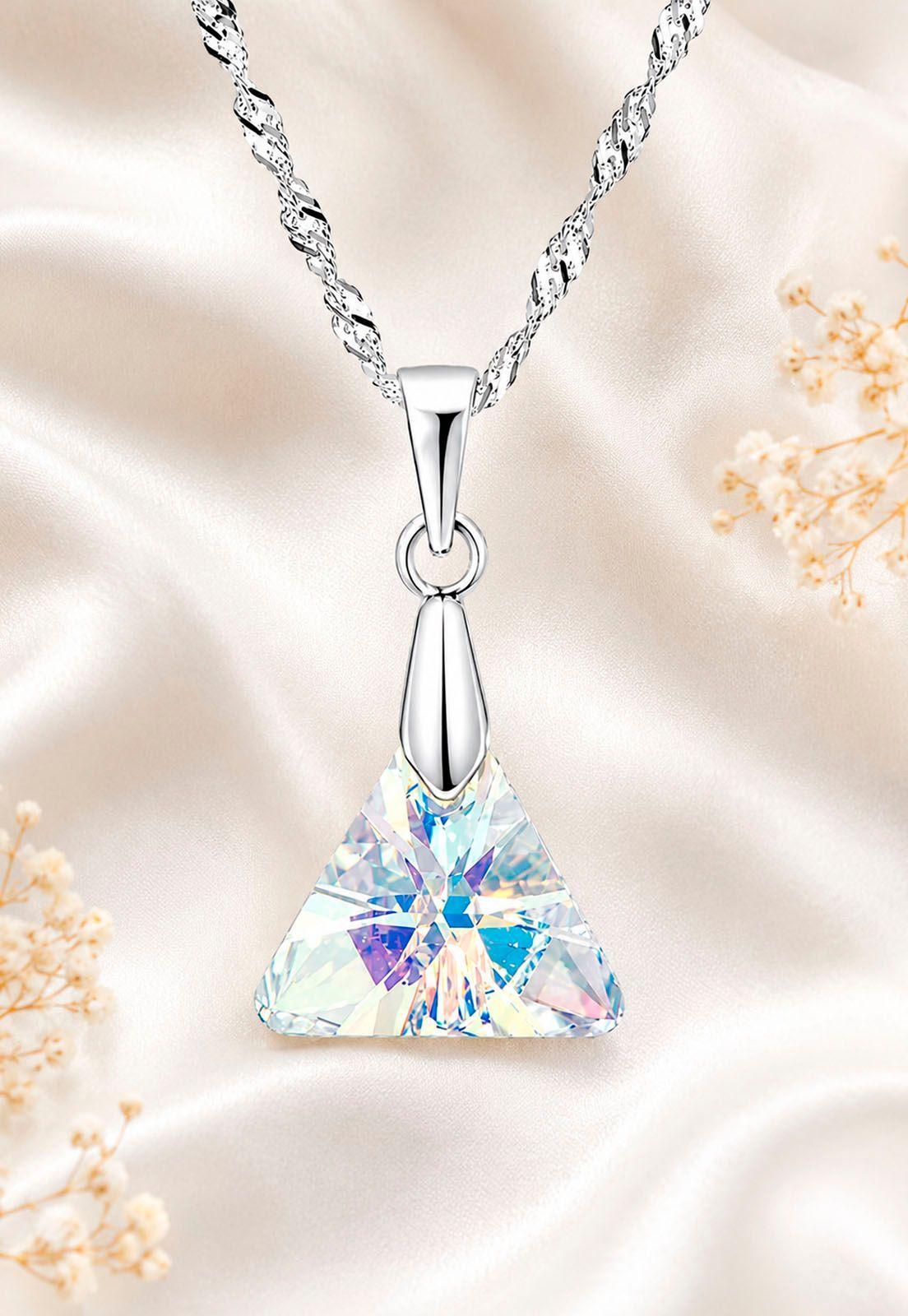 Collar Trinidad Plata 925 Cristal Swarovski®  Aurora Boreal-7