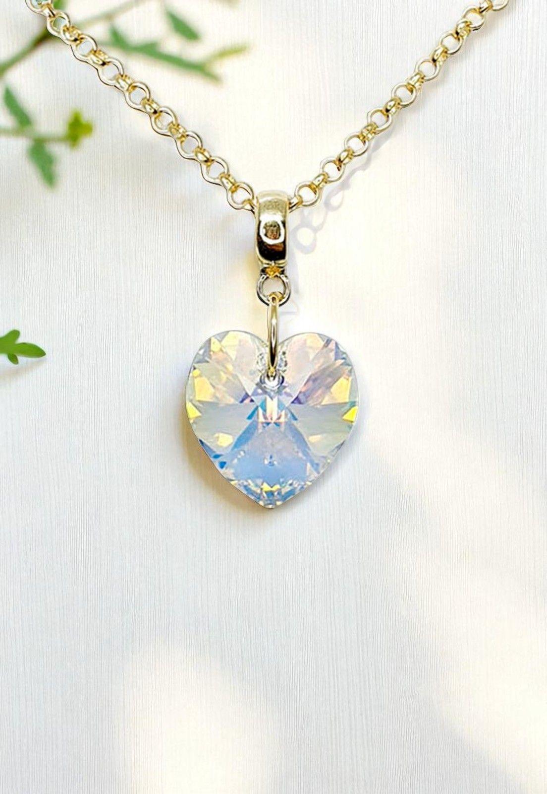 Collar Gran Romance Gold 24K Cristal Genuino Aurora Boreal-3