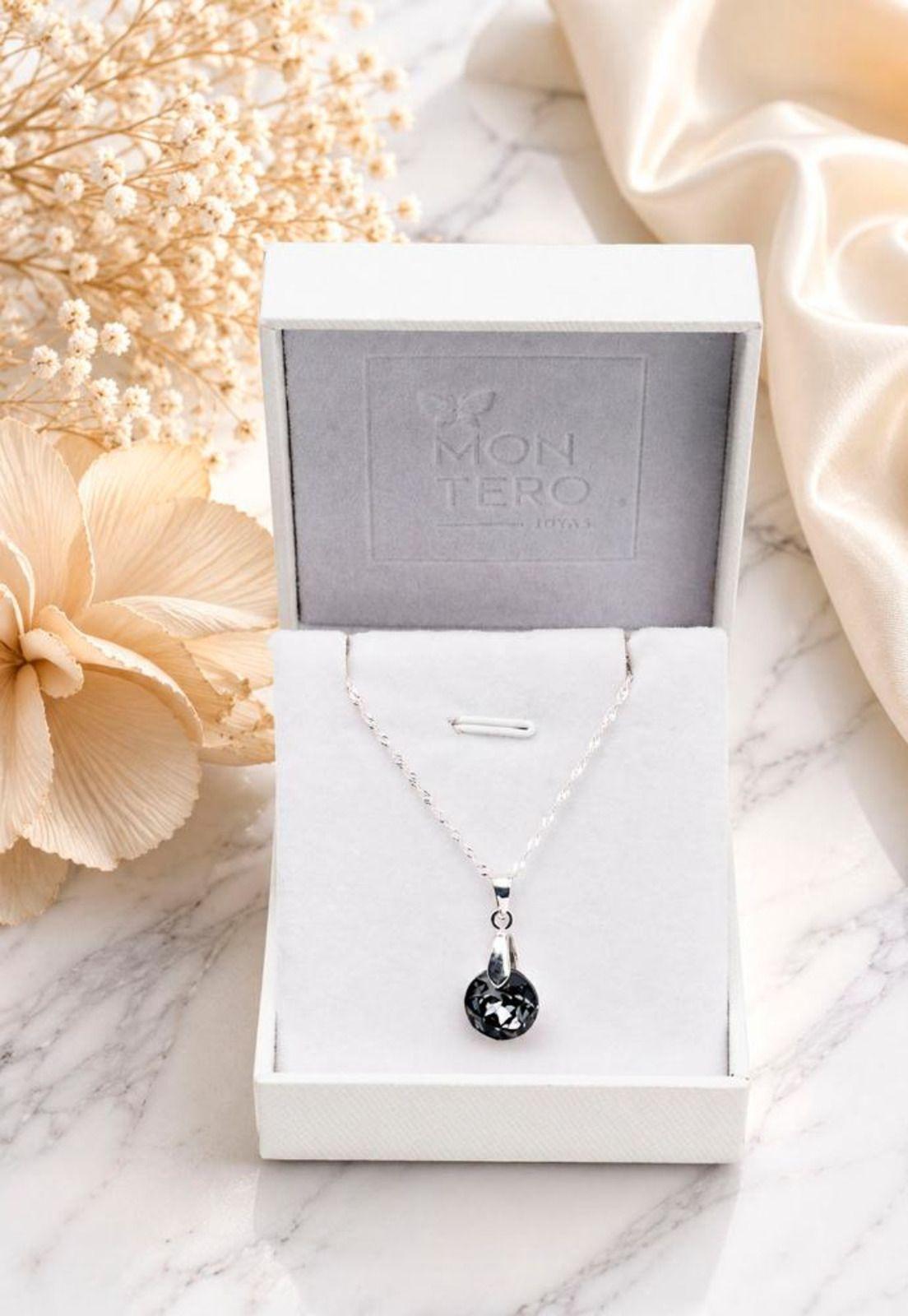 Collar Gran Gracia Plata 925 Cristal Swarovski® Silver Night-1