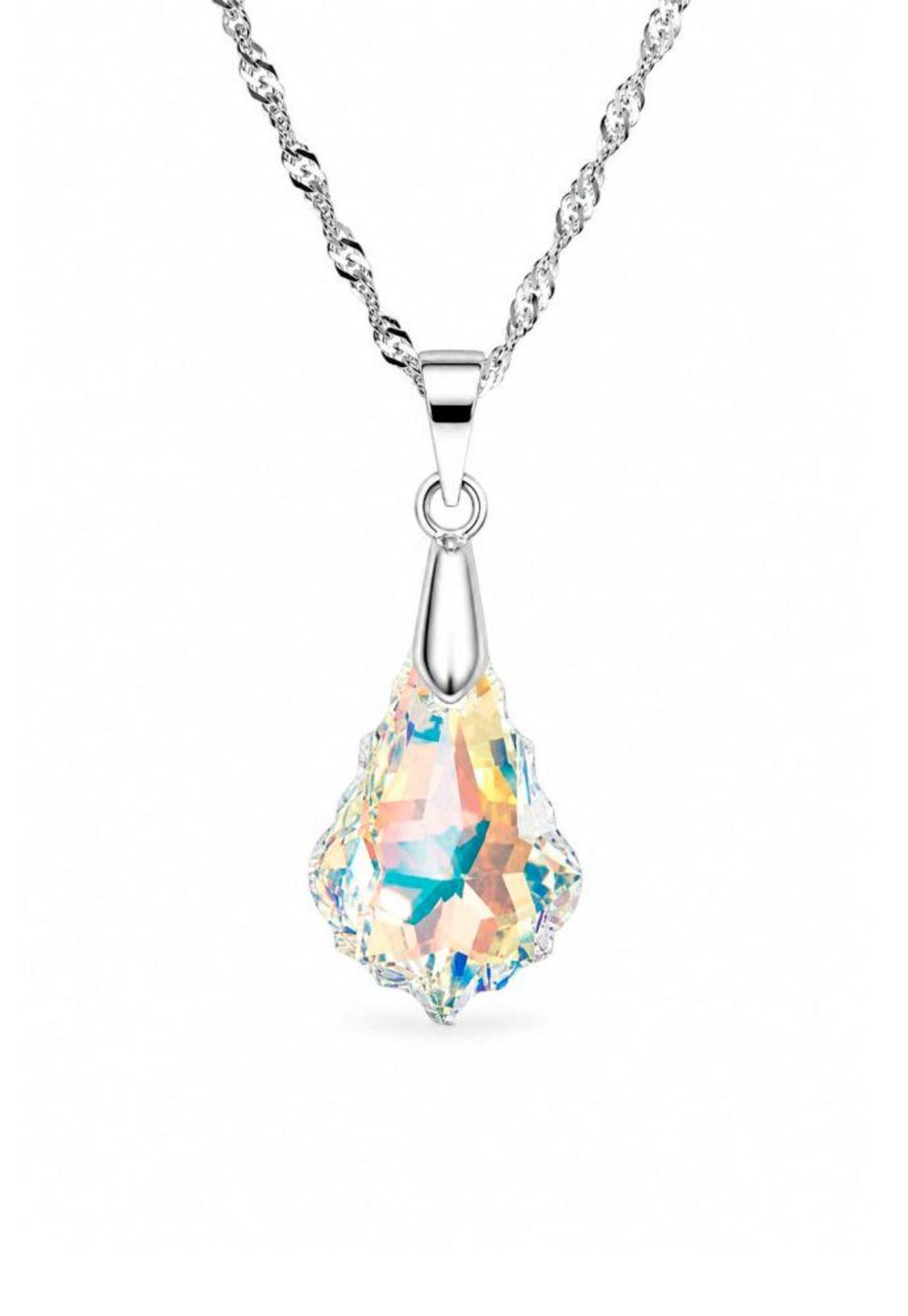 Collar Roma Plata 925 Cristal Swarovski® Aurora Boreal-0