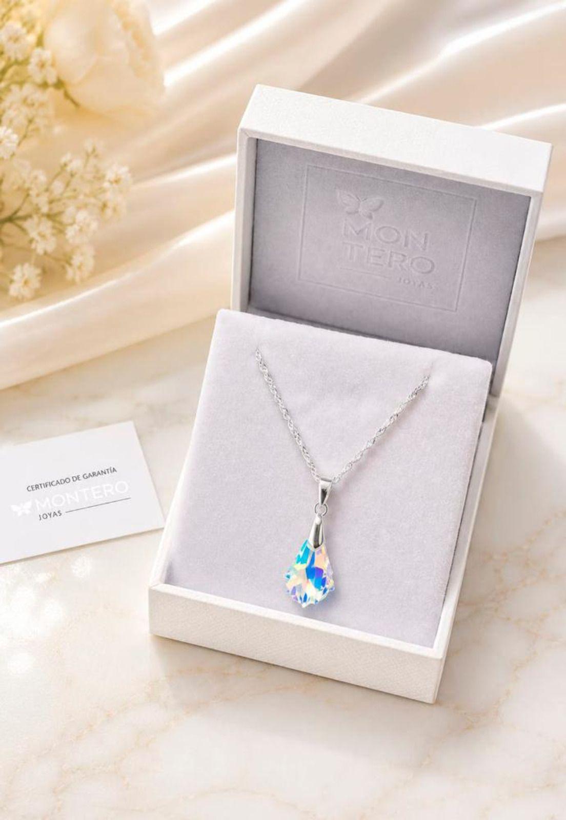 Collar Roma Plata 925 Cristal Swarovski® Aurora Boreal-2