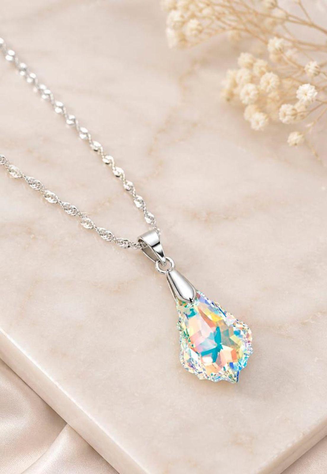 Collar Roma Plata 925 Cristal Swarovski® Aurora Boreal-5