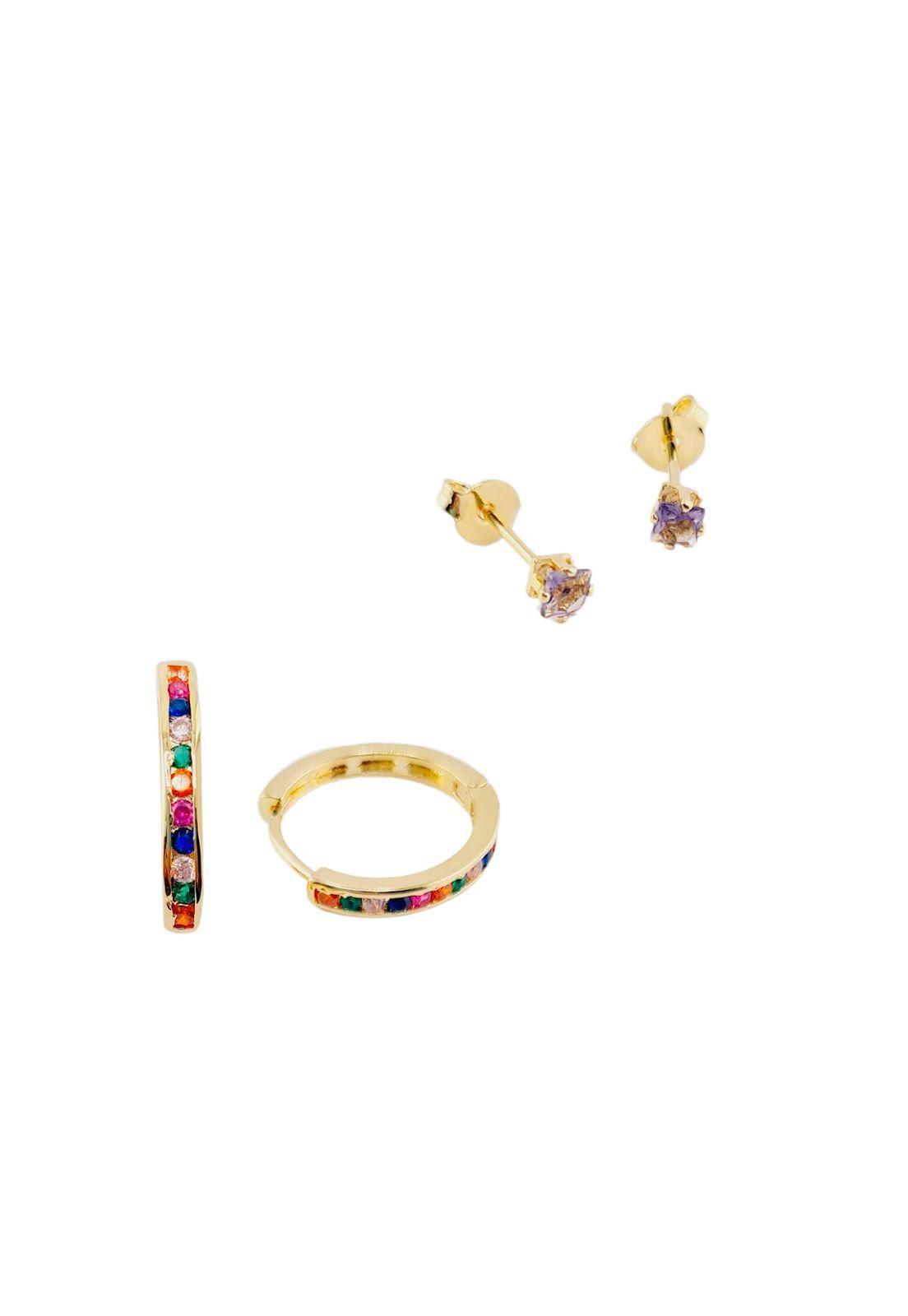 Pack Aros Circus Gold Baño de Oro 24k-0