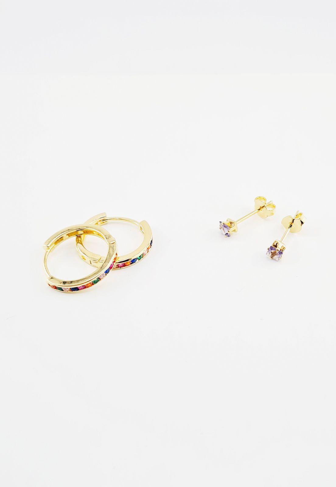 Pack Aros Circus Gold Baño de Oro 24k-3