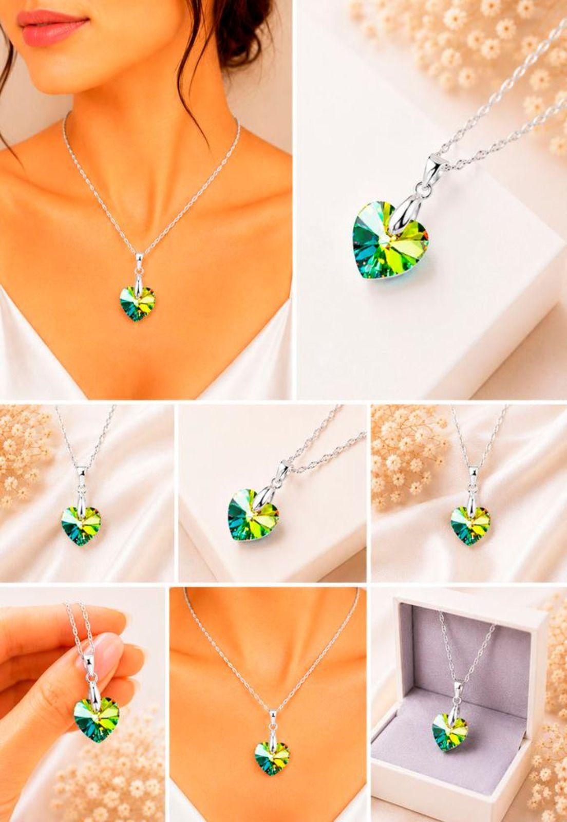 Collar Romance Plata 925 Cristal Swarovski® Vitral Medium-3