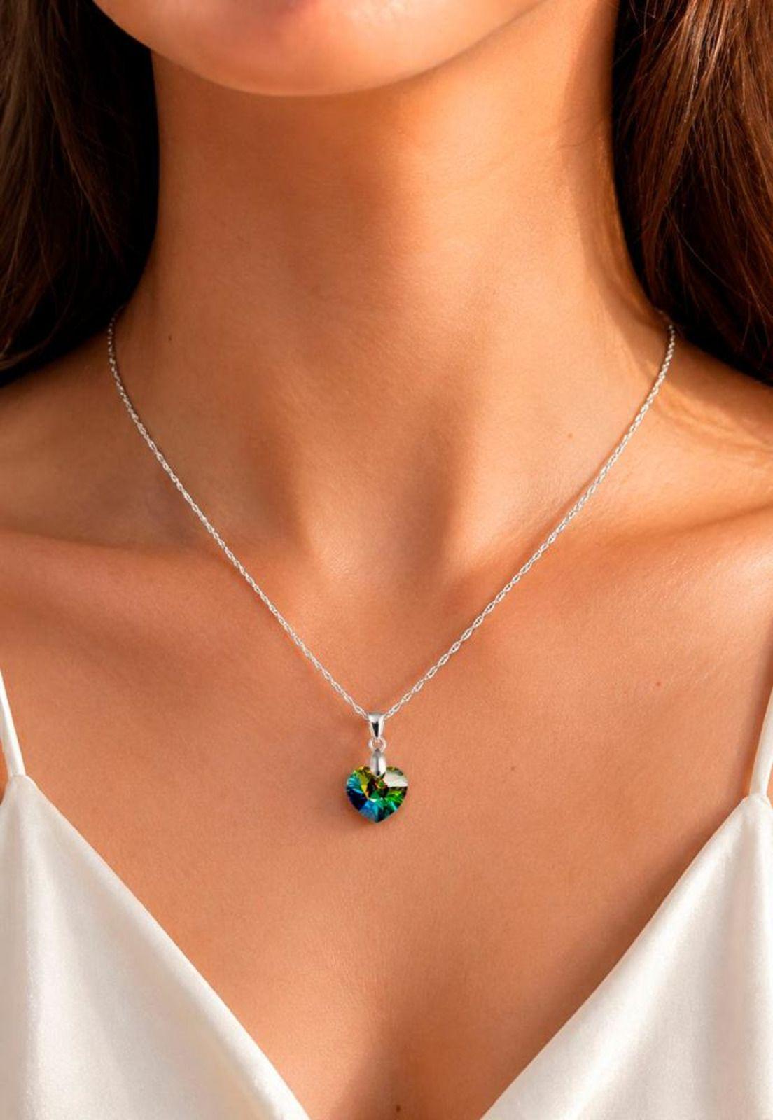 Collar Romance Plata 925 Cristal Swarovski® Vitral Medium-5