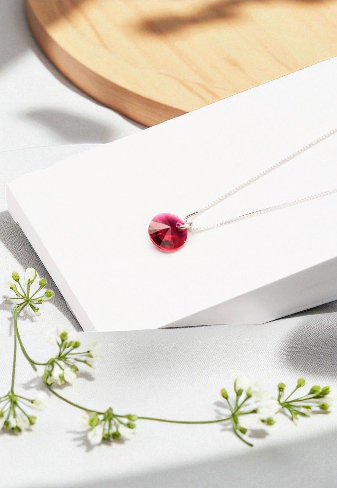 Collar Punto de Luz Cristales Genuinos Scarlet -2