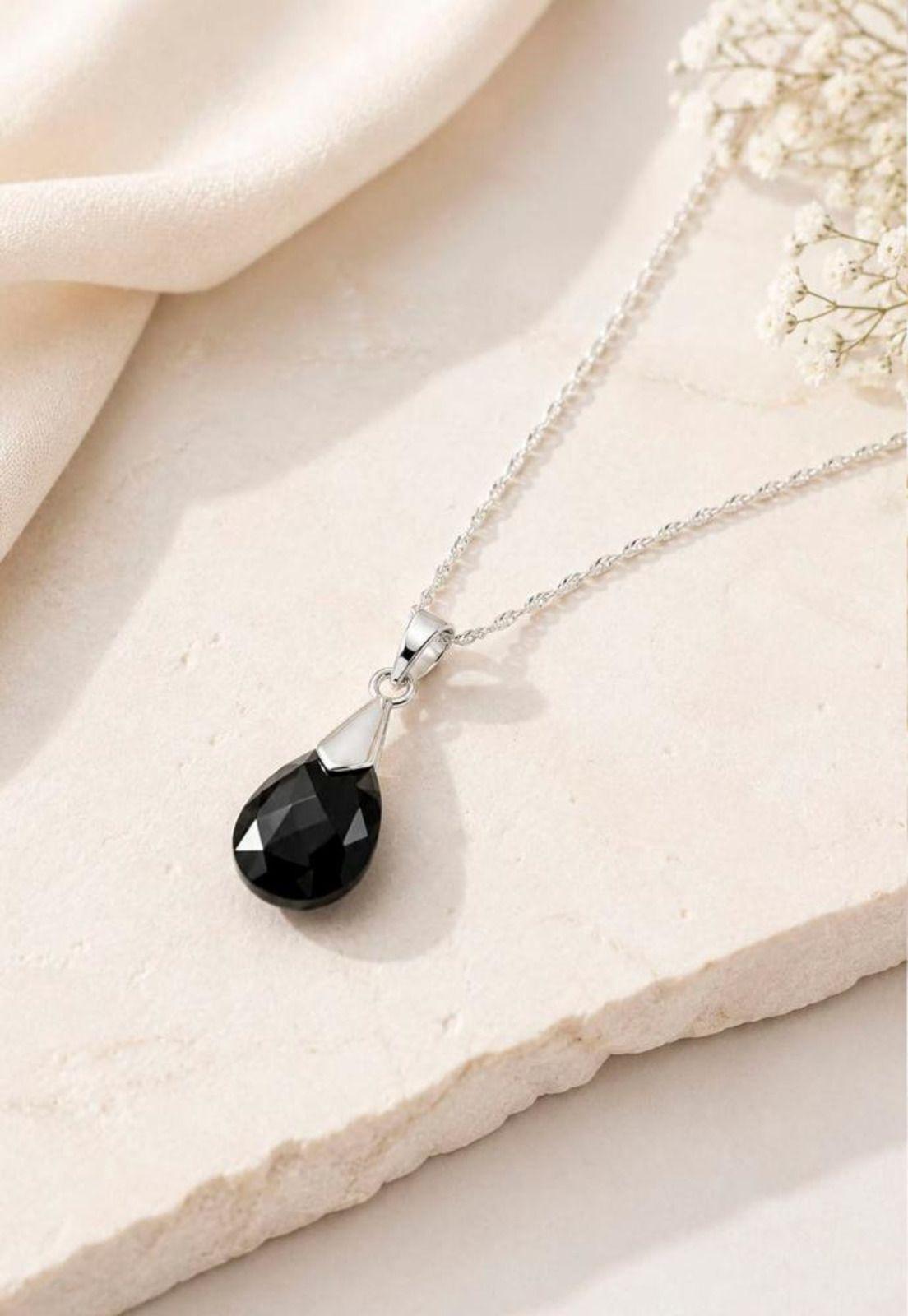 Collar Encanto Plata 925 Cristal Swarovski® Jet-3