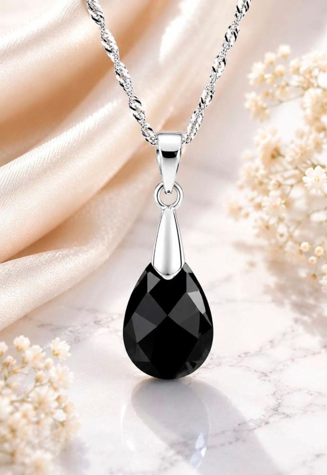 Collar Encanto Plata 925 Cristal Swarovski® Jet-6