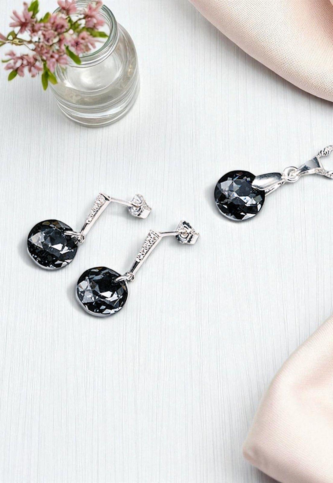 Conjunto Gracia Cristales Genuinos Silver Night-2