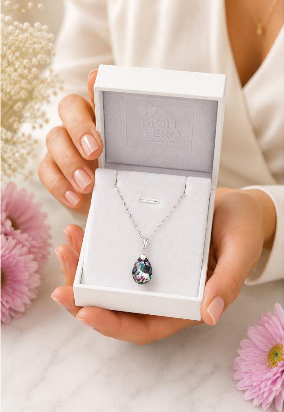 Collar Capricho Plata 925 Cristal Swarovski® Vitral Light-2