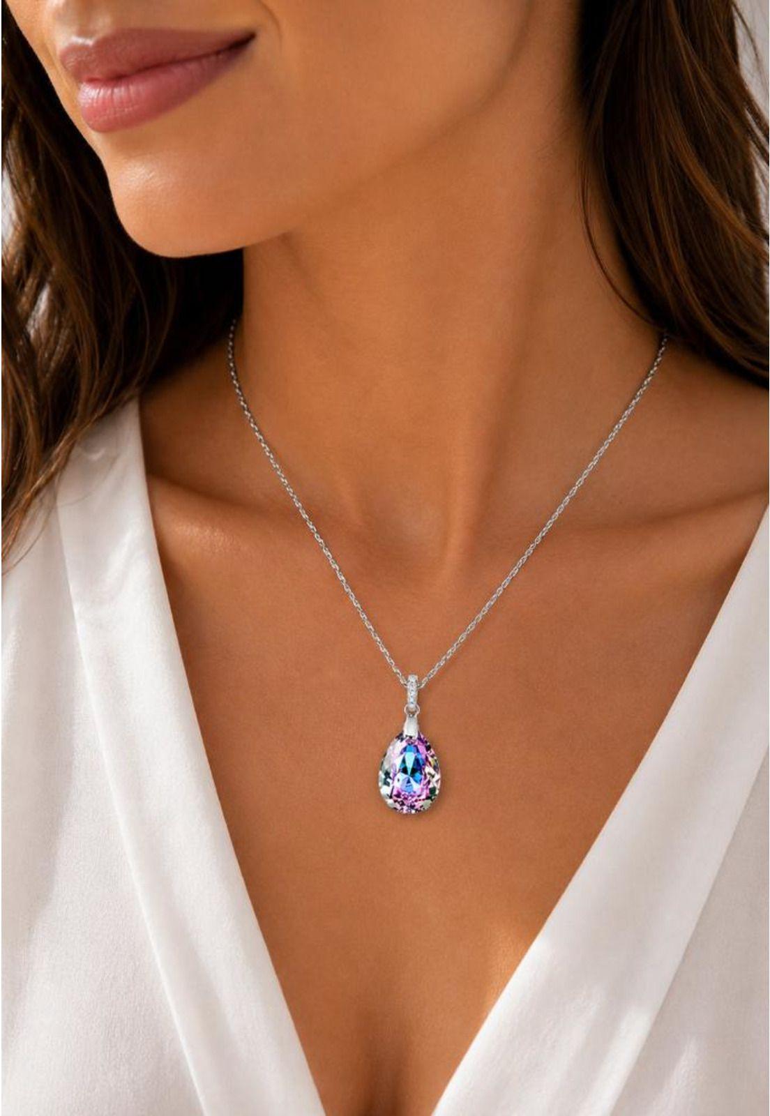 Collar Capricho Plata 925 Cristal Swarovski® Vitral Light-6