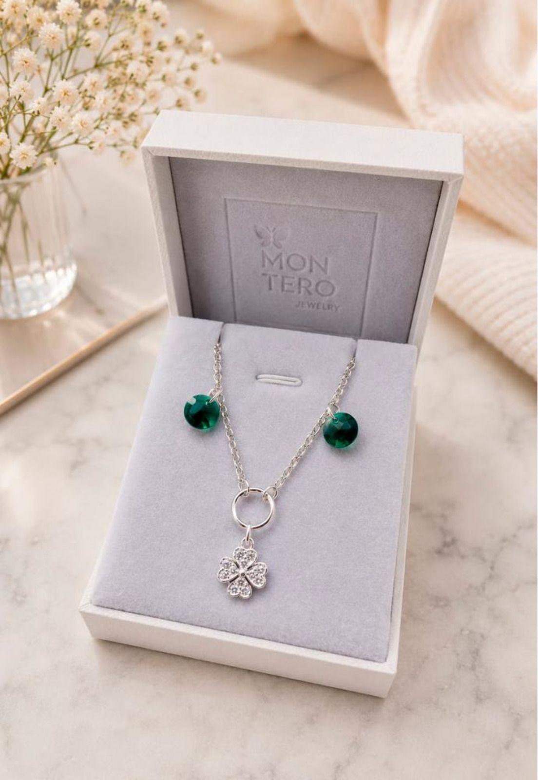 Pulsera Fortuna Plata 925 Cristal Swarovski® Emerald-2
