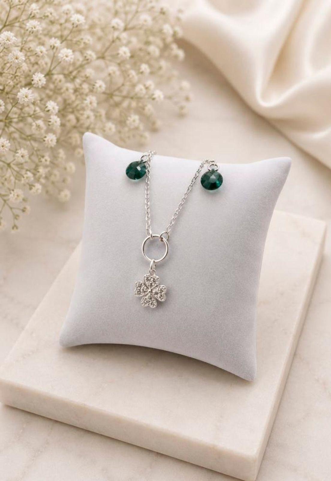 Pulsera Fortuna Plata 925 Cristal Swarovski® Emerald-5