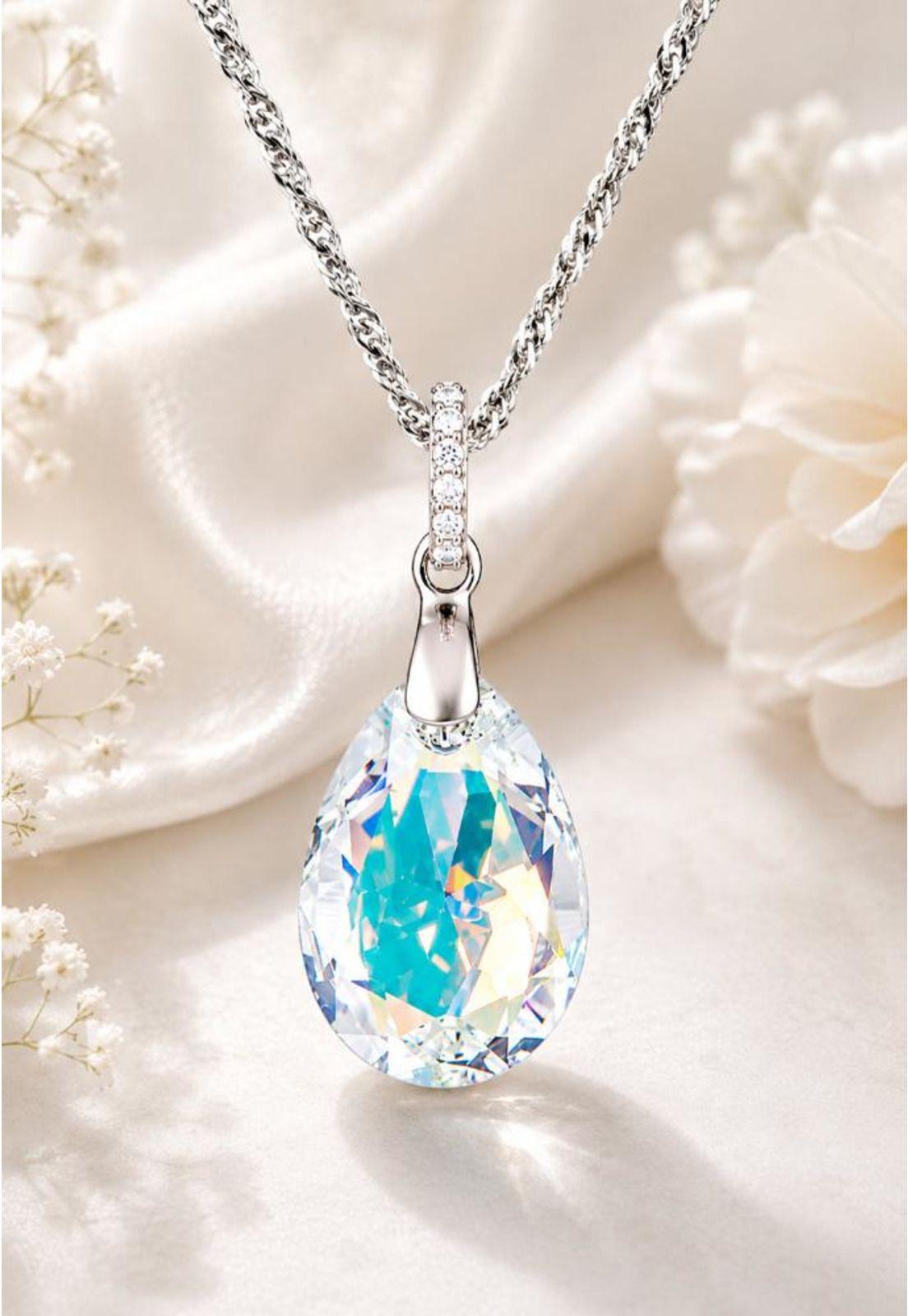 Collar Capricho Plata 925 Cristal Swarovski® Aurora Boreal-5