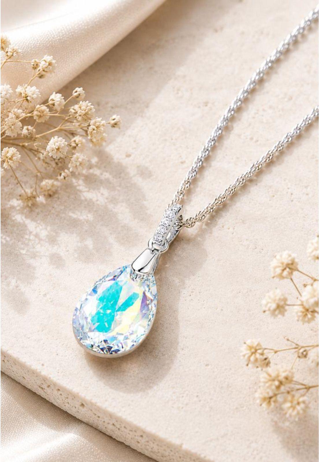 Collar Capricho Plata 925 Cristal Swarovski® Aurora Boreal-8