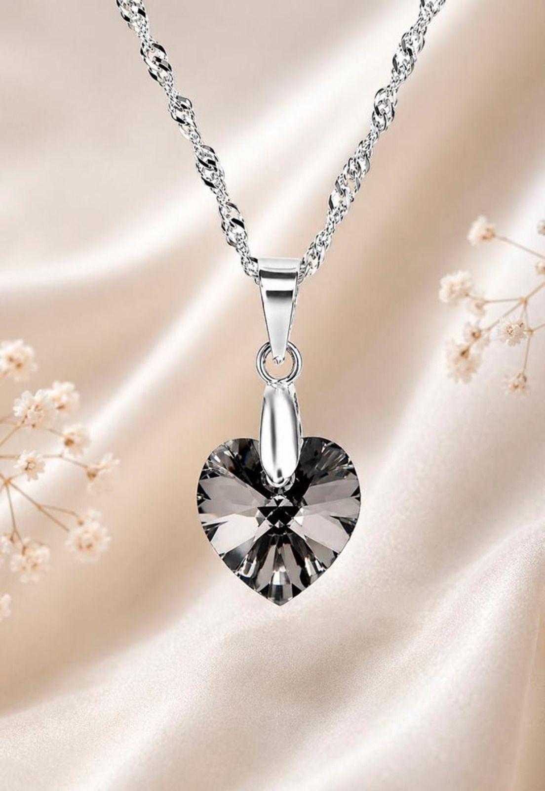 Collar Romance Plata 925 Cristal Swarovski® Silver Night-2