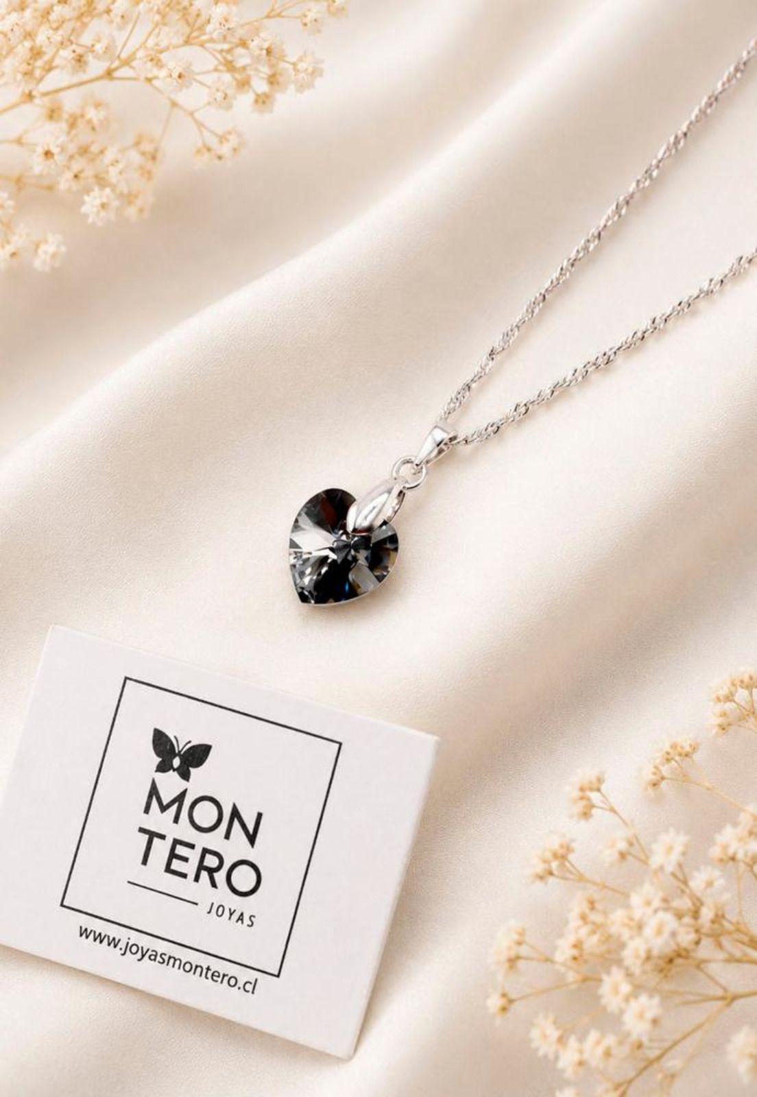 Collar Romance Plata 925 Cristal Swarovski® Silver Night-4
