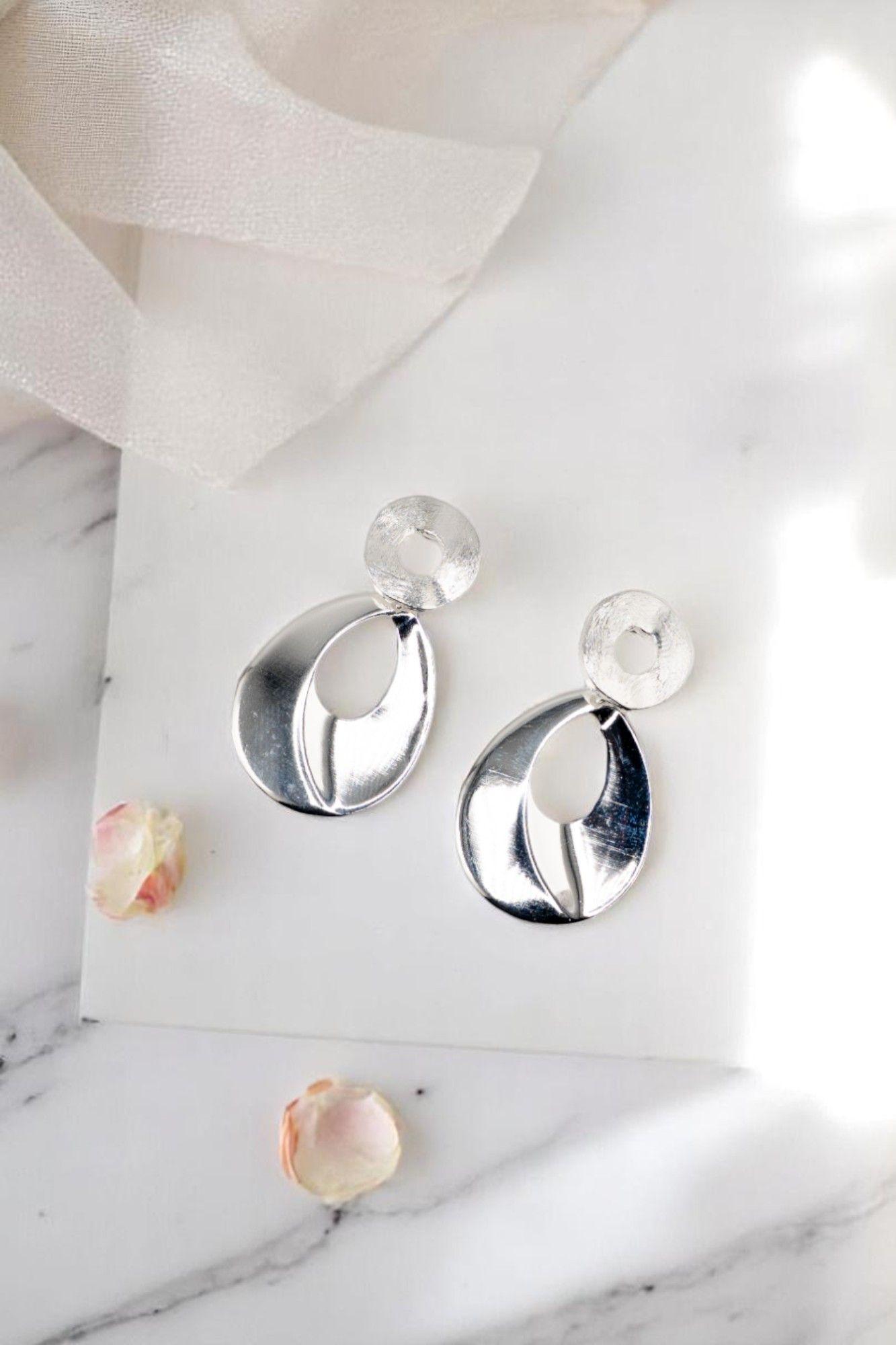 Aros Berna Silver Baño de Oro 24k-1
