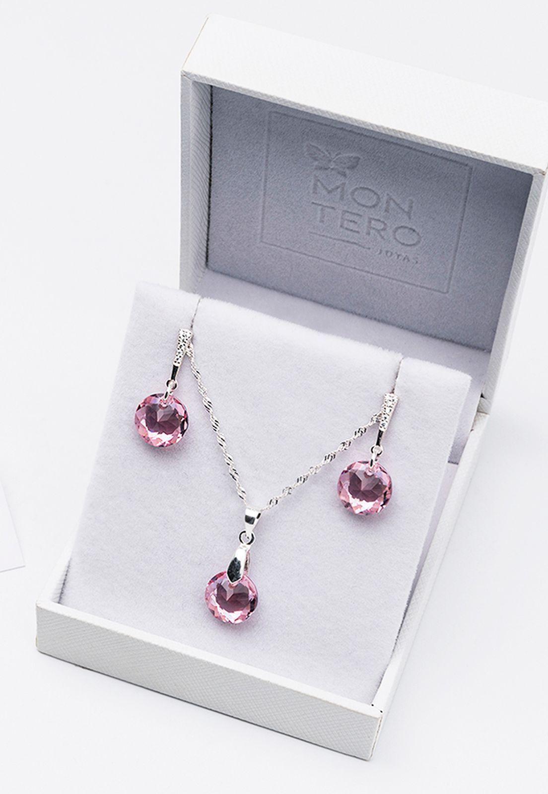 Conjunto Gracia Cristales Genuinos Light Rose Shimmer-2