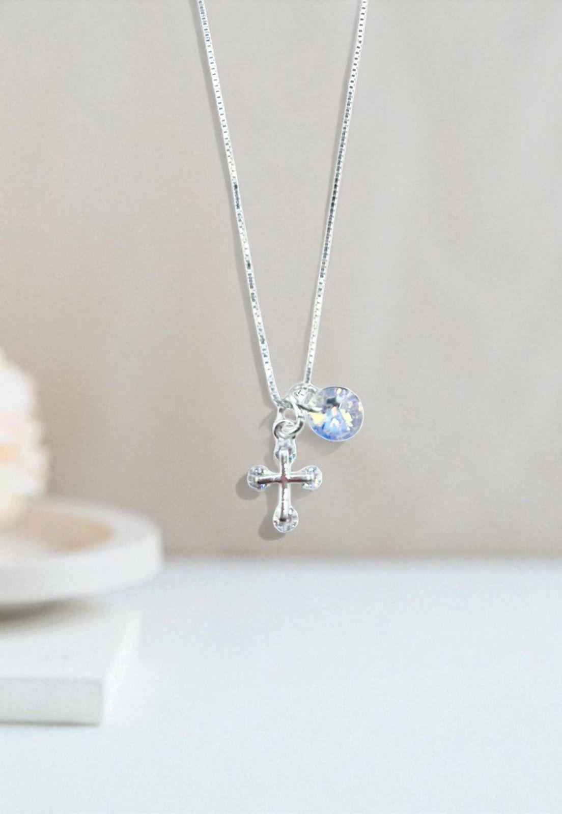 Collar Fe Plata 925 y Cristal Genuino-2