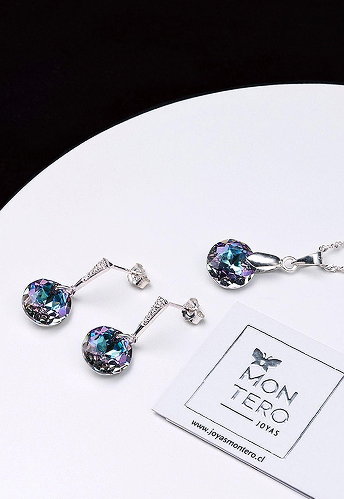 Conjunto Gracia Cristales Genuinos Vitral Light-2