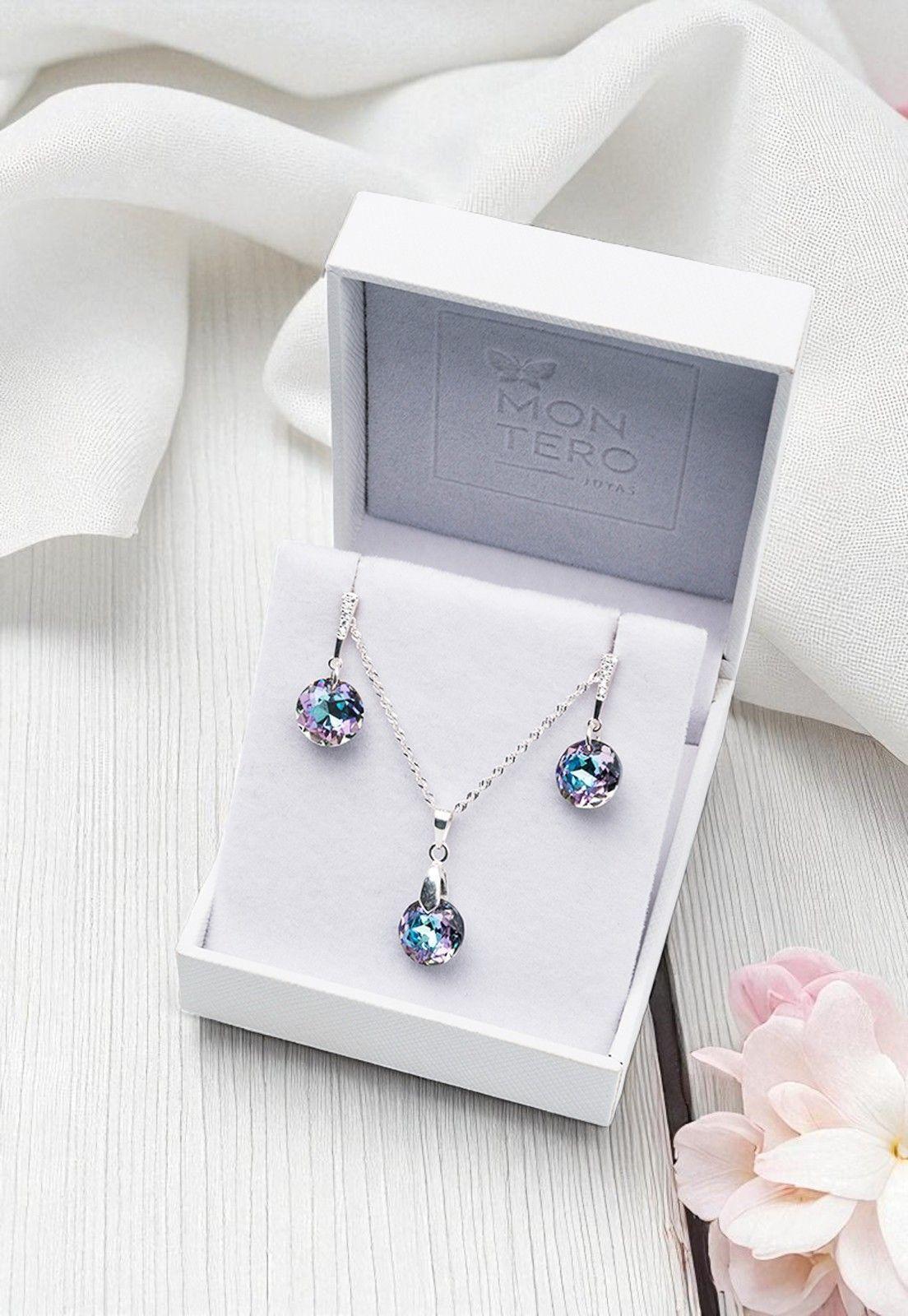 Conjunto Gracia Cristales Genuinos Vitral Light-3