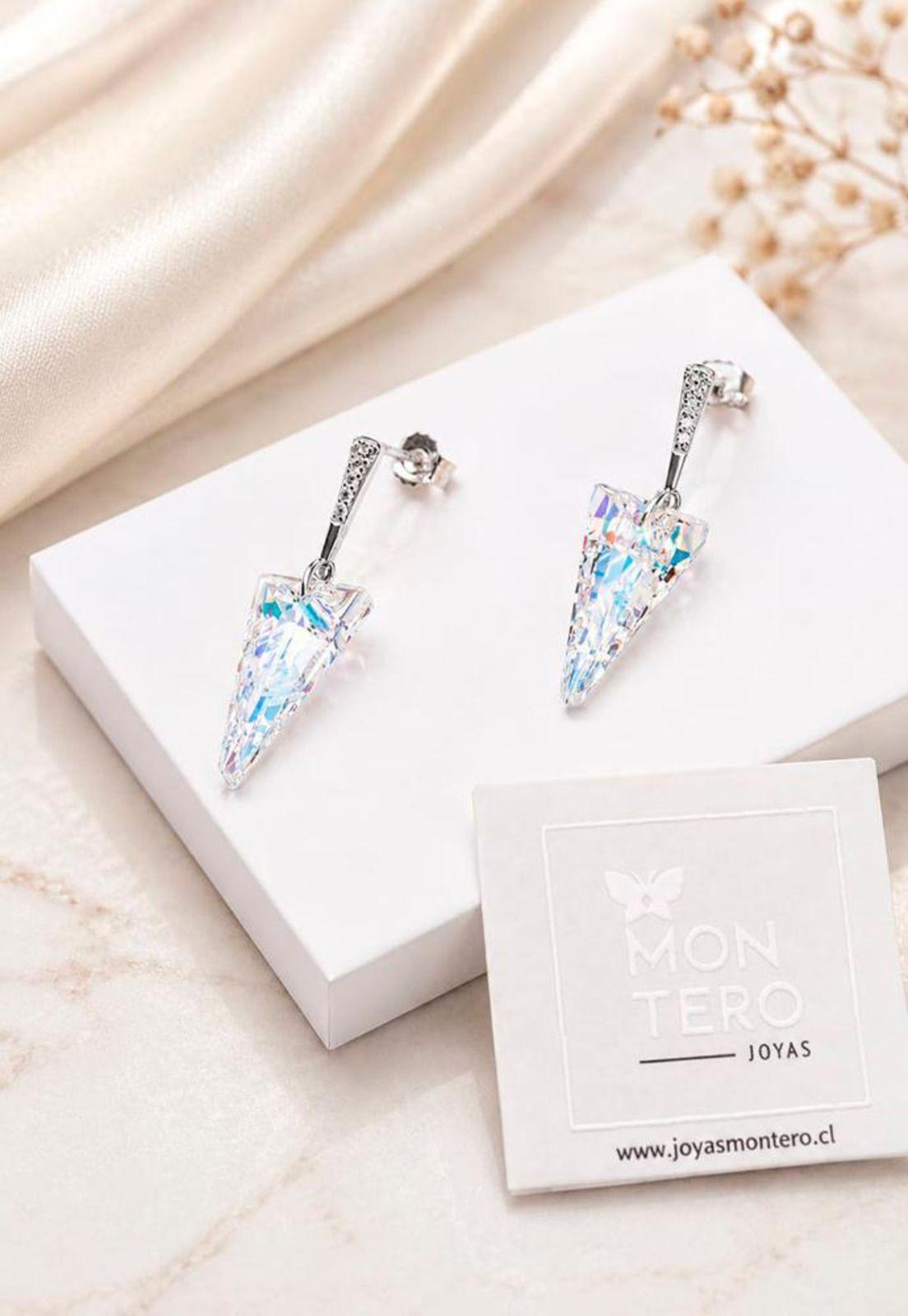 Aros Sevilla Plata 925 Cristal Swarovski® Aurora Boreal-5