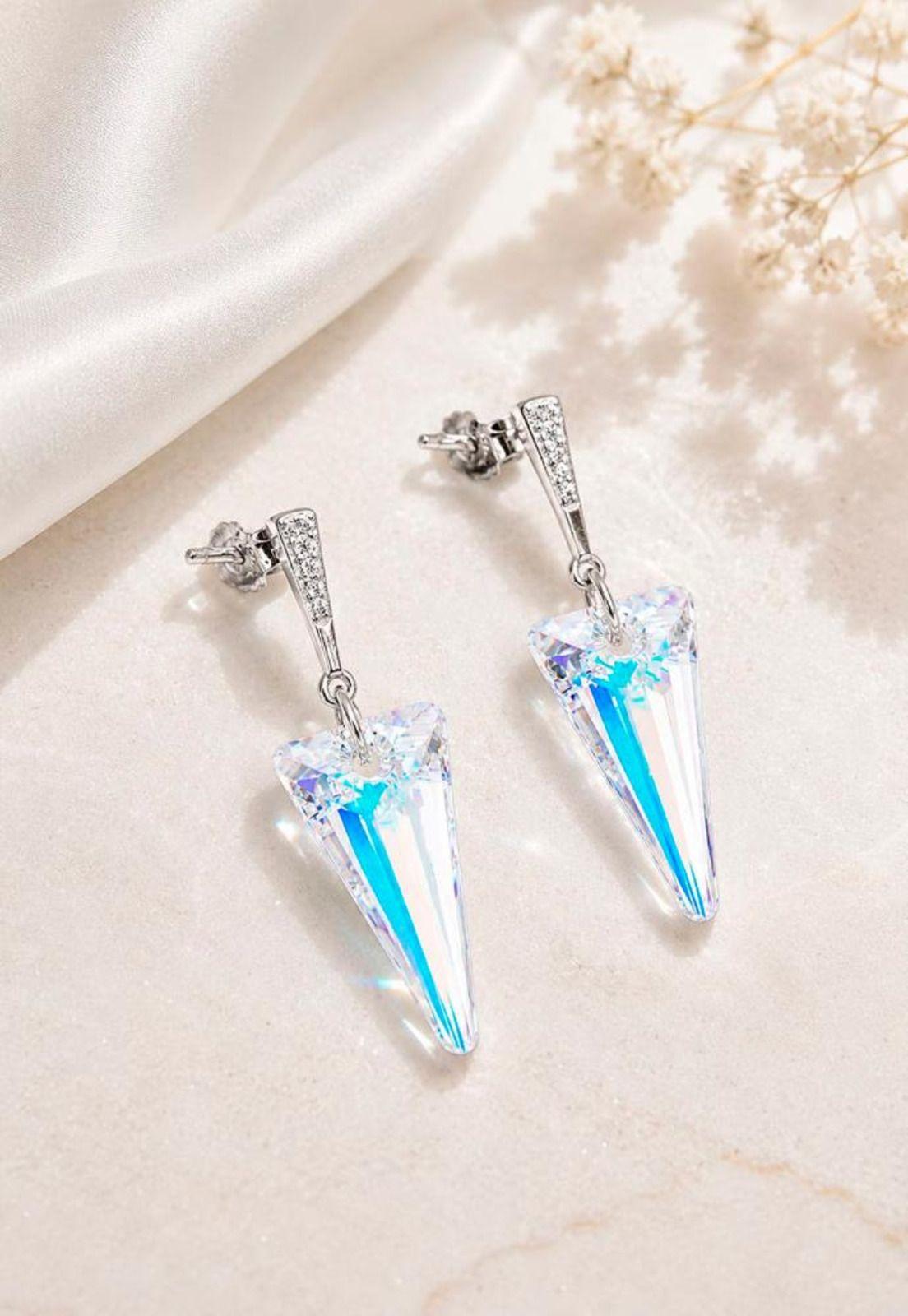 Aros Sevilla Plata 925 Cristal Swarovski® Aurora Boreal-6